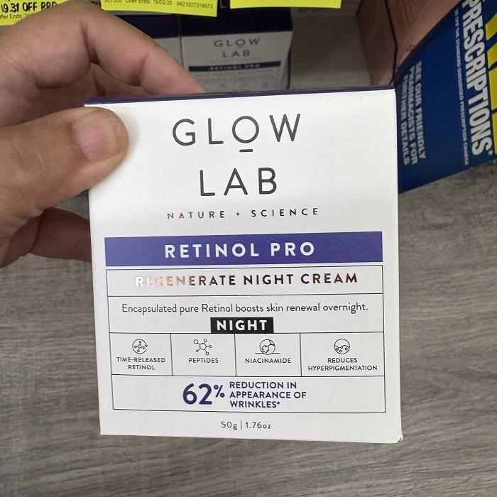 新西兰直邮GLOW LAB 视黄醇 再生抗衰抗皱晚霜50g