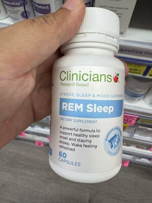 新西兰直邮Clinicians科立纯易睡宝REM草本睡眠灵60粒褪黑素