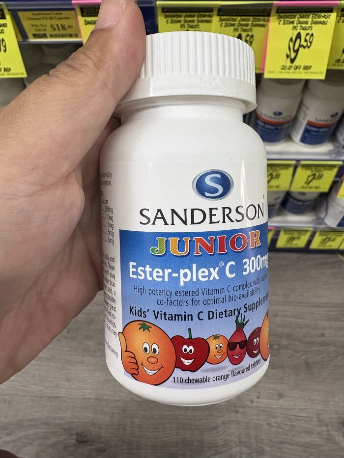 新西兰直邮Sanderson 儿童易吸收维生素C300mg咀嚼片110片