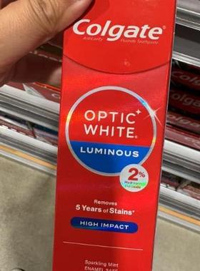 新西兰代购直邮Colgate/高露洁optic white 美白牙膏85g