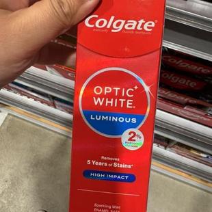 新西兰代购直邮Colgate/高露洁optic white 美白牙膏85g