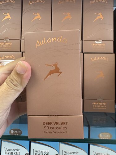 新西兰直邮Aulando天然鹿茸丸精华胶囊deer Velvet增强体质90粒