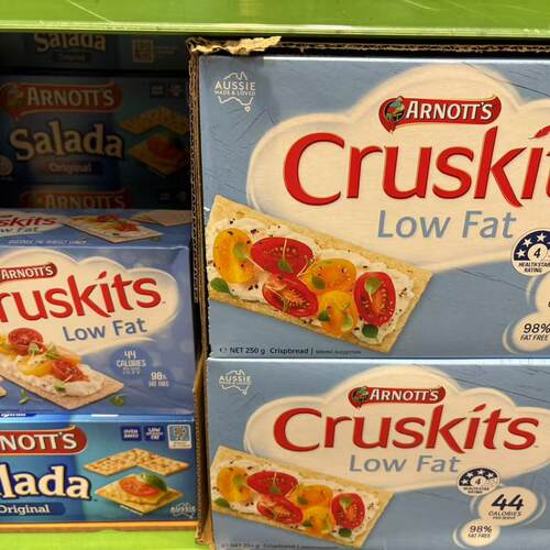 新西兰直邮Arnotts雅乐思Cruskits低脂薄脆苏打饼干 4件包邮