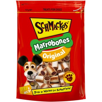 新西兰直邮Schmackos Dog Treats Marrowbones 狗饼干 零食 737g