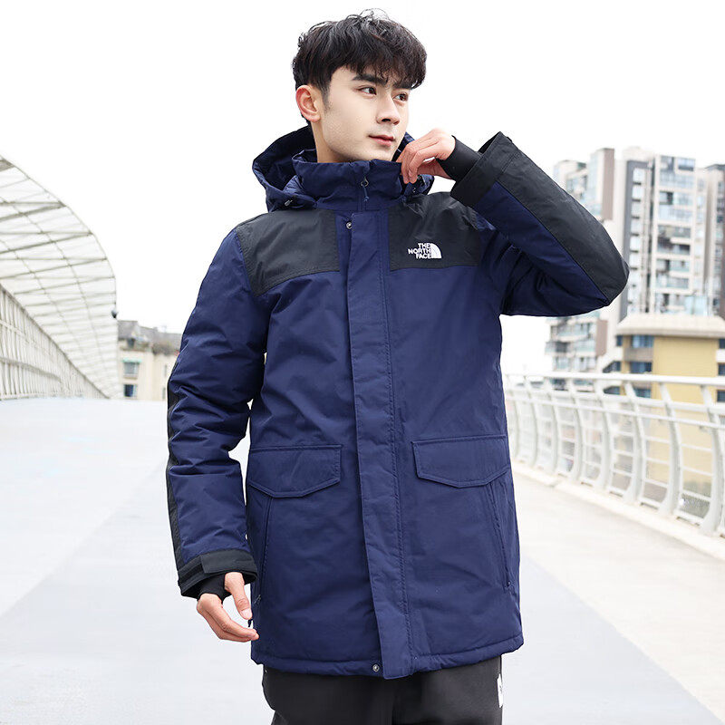 TheNorthFace北面秋冬男士户外防泼水中长款500蓬保暖羽绒服4U81