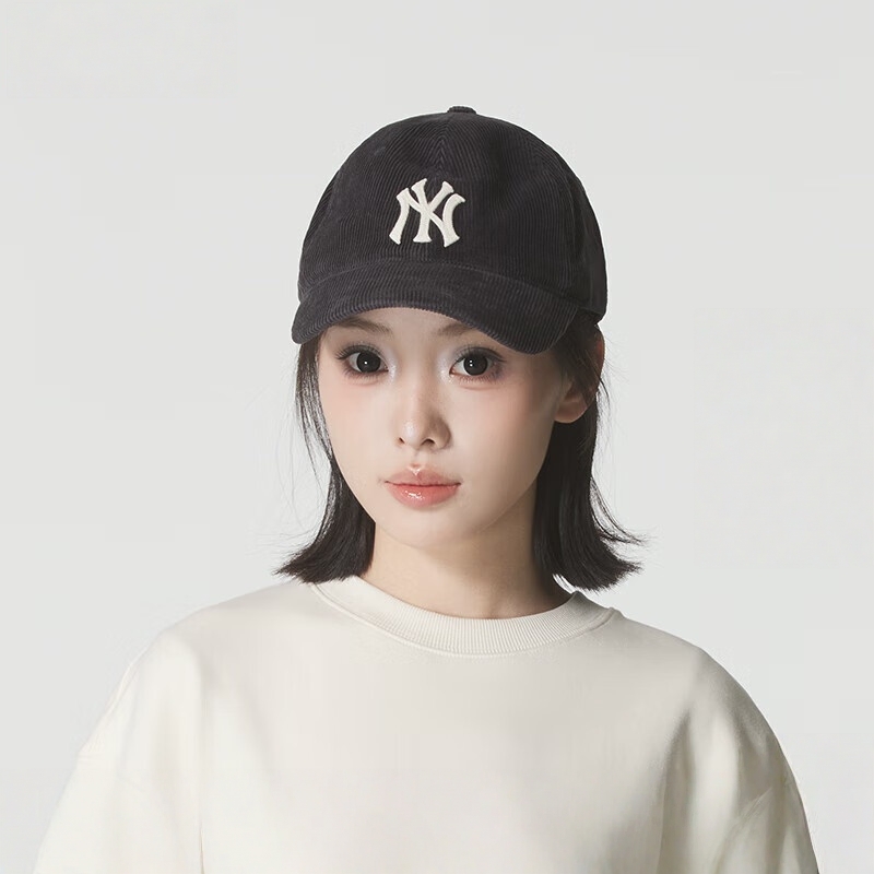 MLB情侣休闲灯芯绒运动帽子