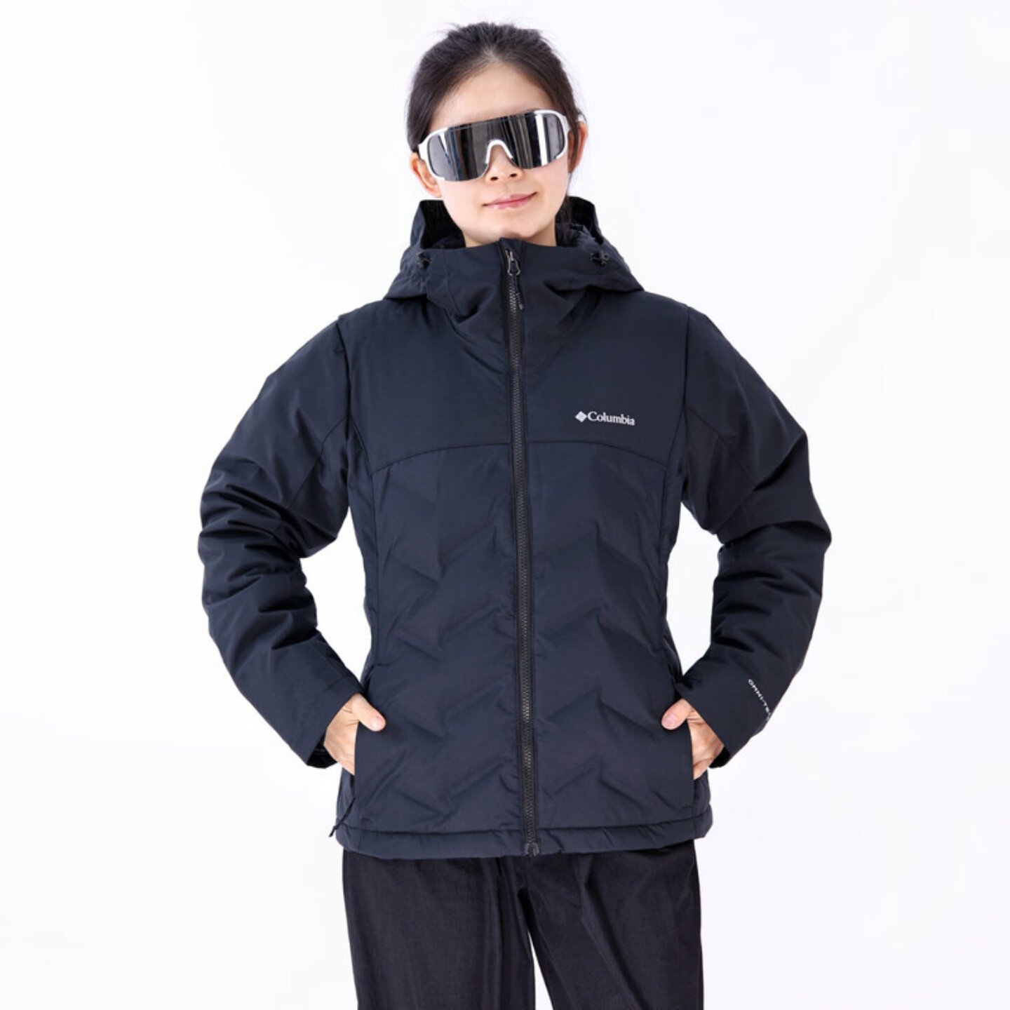 Columbia哥伦比亚羽绒服女25秋冬650蓬防水金点热反射外套XR8598