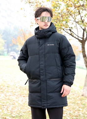 Columbia哥伦比亚羽绒服男650蓬奥米银点热能科技长款外套WE0994