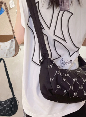 MLB男女斜挎包NY复古云朵单肩包挎包运动时尚潮流手提包3ABQS034N