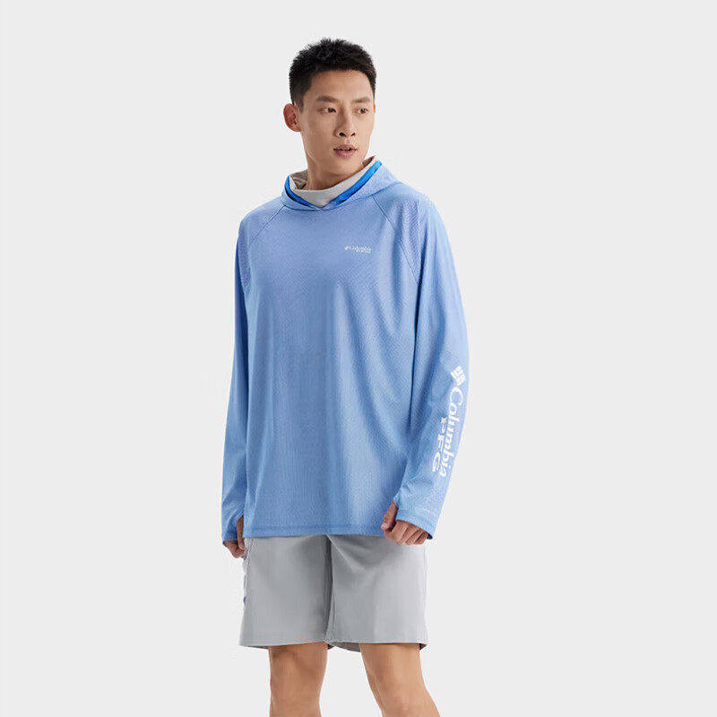 哥伦比亚男士户外防晒透气皮肤衣