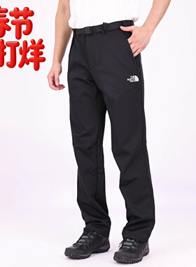 TheNorthFace北面软壳长裤男25新款户外休闲防风防泼水登山裤8DMG