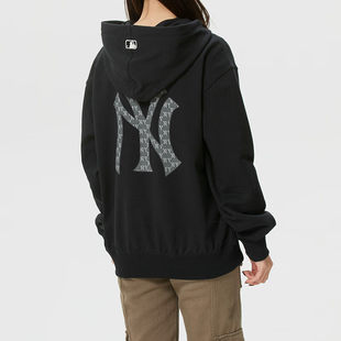 3AHDM0261 NY复古老花宽松运动套头衫 26春夏新款 连帽卫衣男女同款