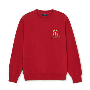 26马年新款 3AMTQ0261 MLB卫衣男女NY刺绣小标圆领运动休闲套头衫