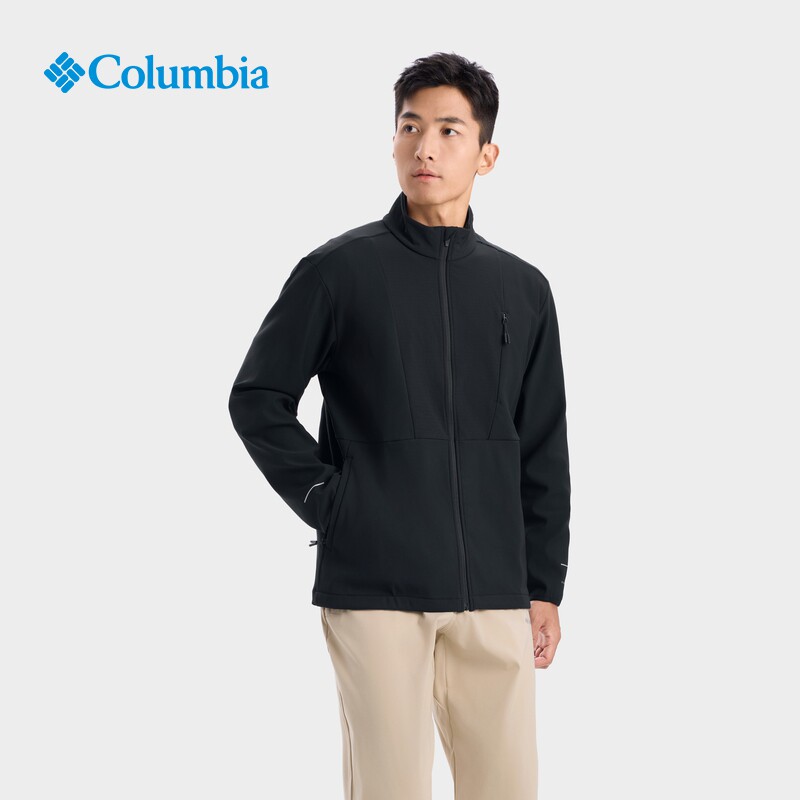Columbia哥伦比亚软壳衣男款25秋冬新款户外穿行系列防水AE5958
