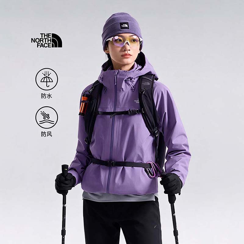 北面软壳三合一冲锋衣女防水外套