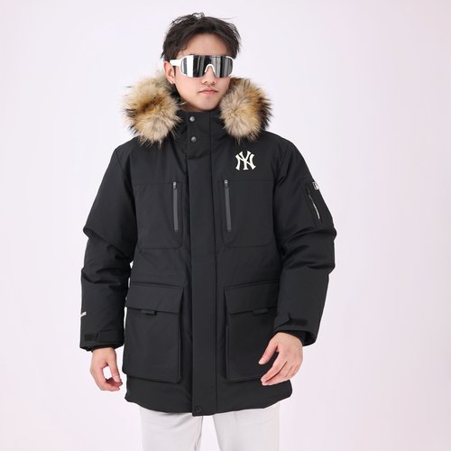 MLB情侣NY防泼水鹅绒羽绒服外套