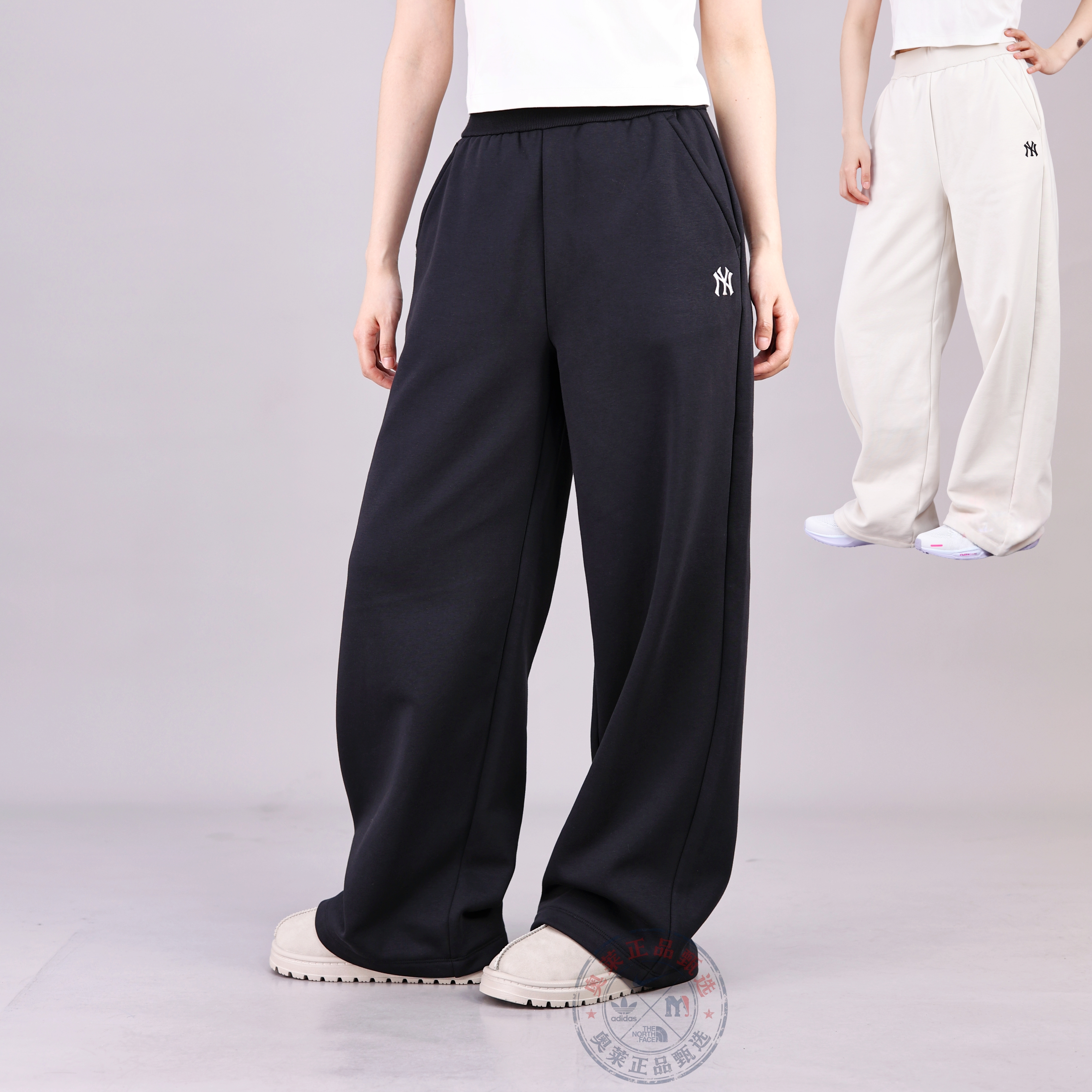 【专柜正品】MLB女休闲直筒裤