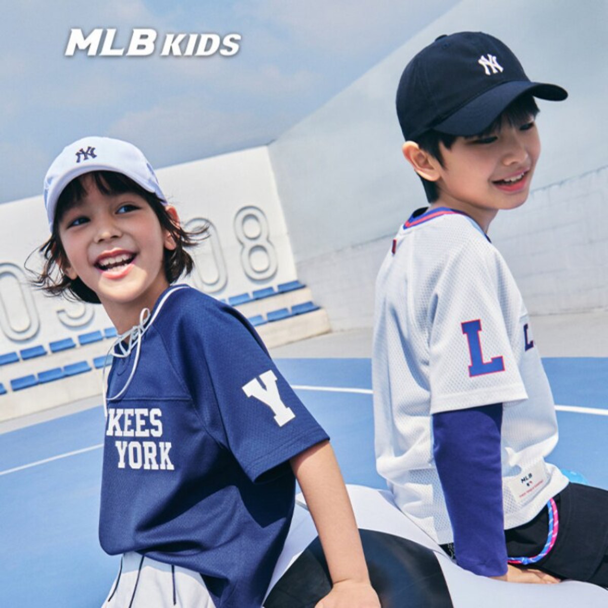 MLB儿童NY刺绣凉感棒球帽