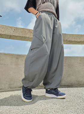 NIKE耐克乔丹长裤女裤25秋新款防泼水降落伞运动工装阔腿裤HM6145