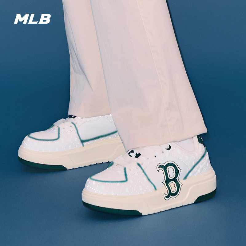正品MLB男女情侣款休闲板鞋