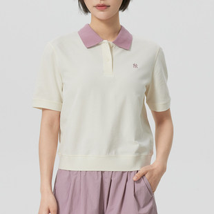 MLB短袖女子26春夏新款运动户外棉质舒适POLO衫宽松T恤|3FPQB0163