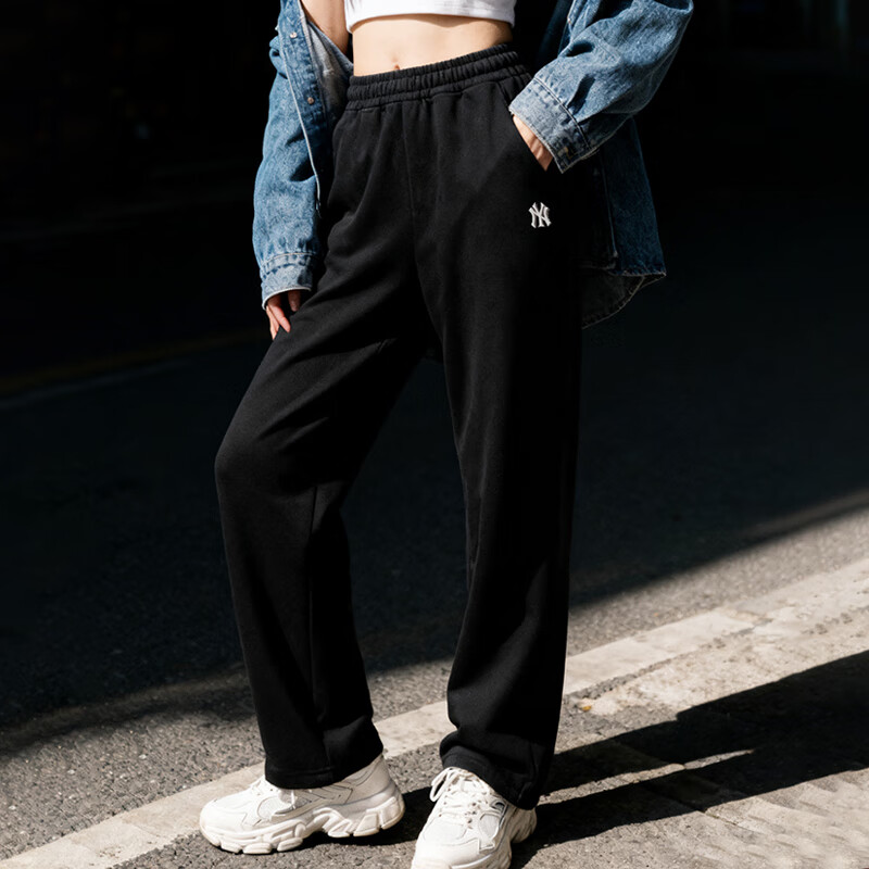 MLB秋冬情侣休闲运动直筒卫裤