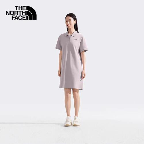 北面连衣裙短袖女透气时尚POLO裙