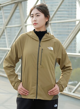 TheNorthFace北面26春夏新款户外女士运动薄款透气连帽外套8HRB