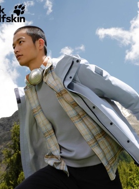 JackWolfskin狼爪单层冲锋衣男OFFMETRO防水防风连帽外套A65331