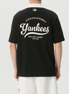 MLB短袖男女同款26春夏新款运动户外棉质透气POLO衫T恤|3APQV0263