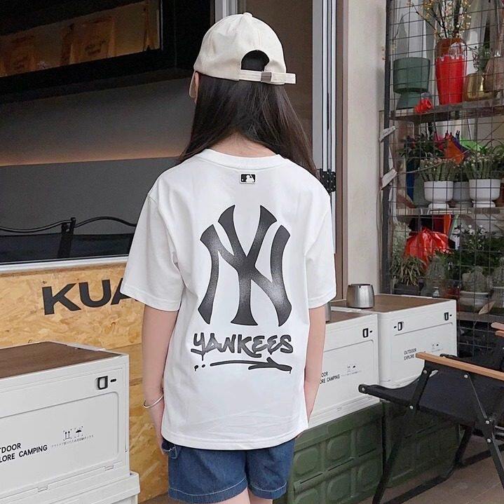 MLB美职棒短袖儿童款字母大标印花时尚潮流运动休闲T恤7ATSB1153