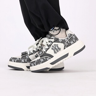 MLB学长鞋情侣26春季新款NY男女NY标运动厚底休闲鞋板鞋3ASXM026N