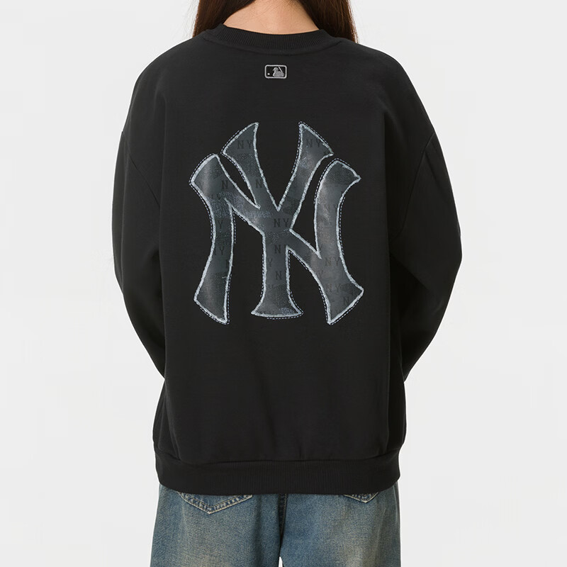 MLB男女童加绒保暖圆领卫衣