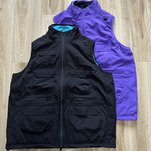 户外多袋尼龙抓绒两面穿机能马甲