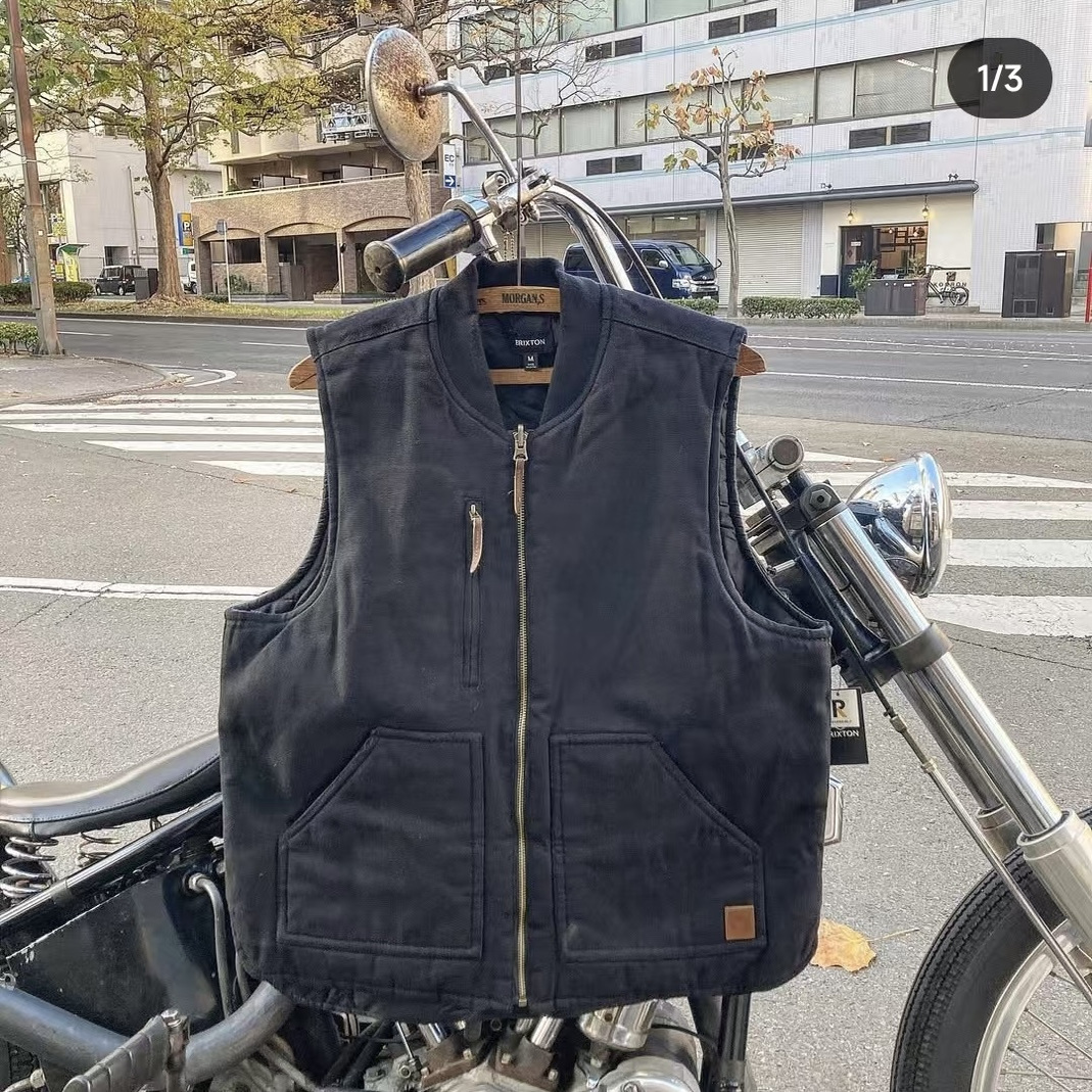 美式复古工装加厚夹棉马甲