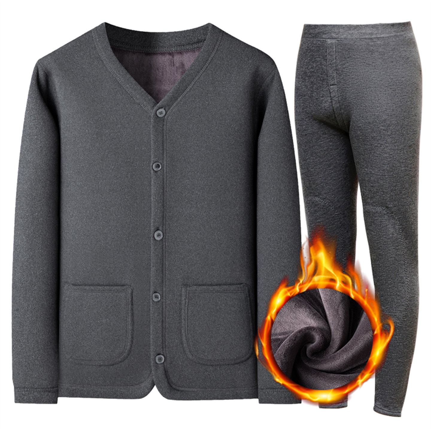 中老年人棉衣男士秋冬季加绒加厚