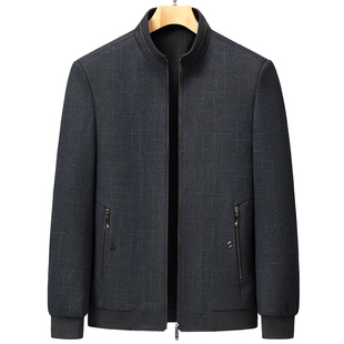 春秋季中老年人男士爸爸装夹克衫休闲外套宽松款爷爷中年夹克上衣