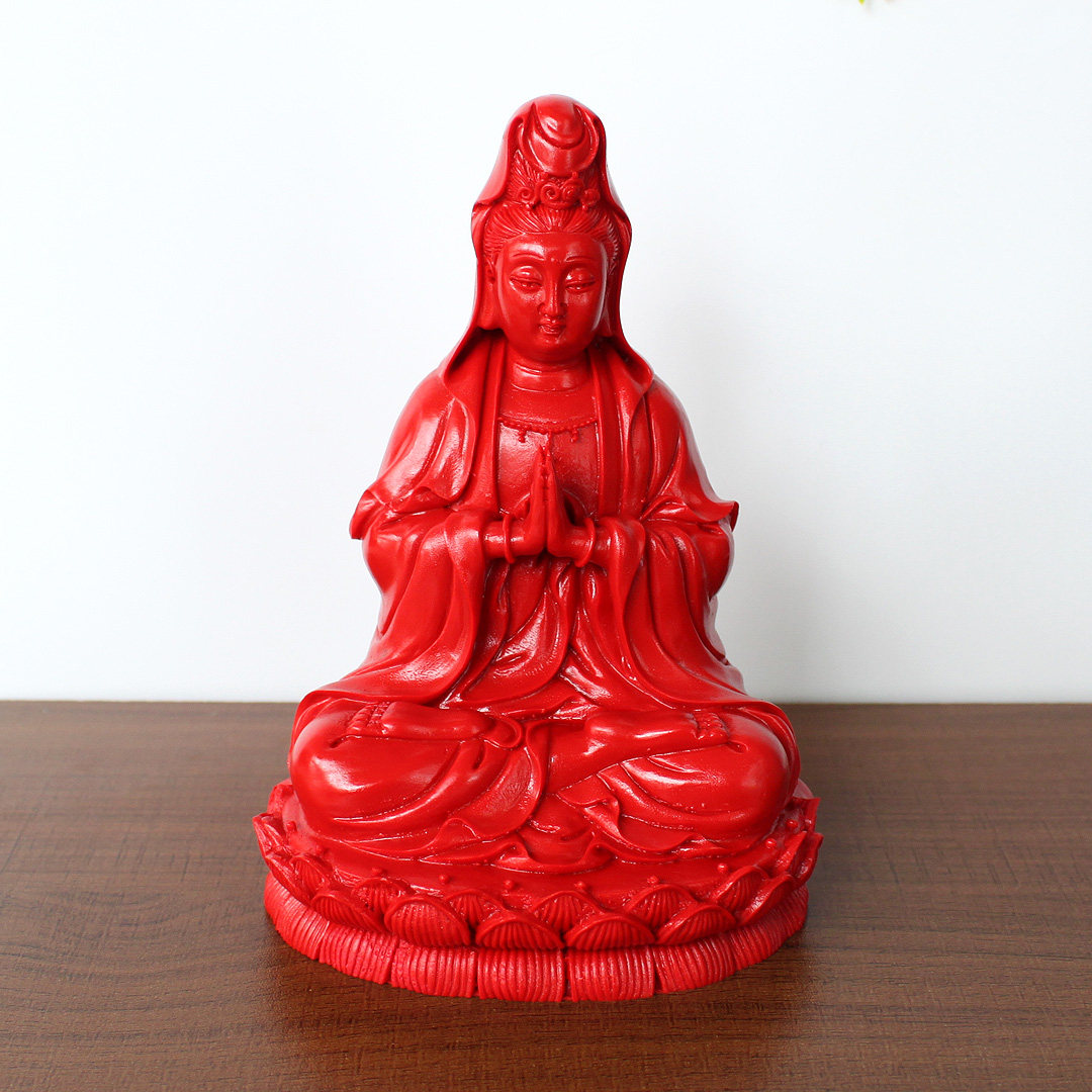 开运朱砂家居客厅观音菩萨装饰品