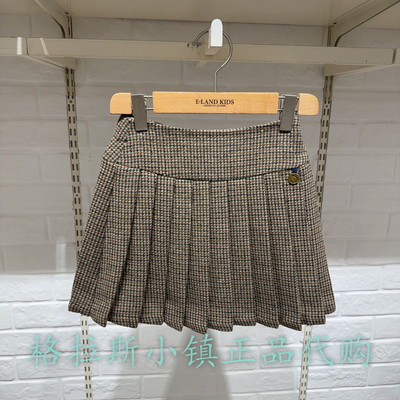 衣恋童装正品冬女童学院风百褶裙