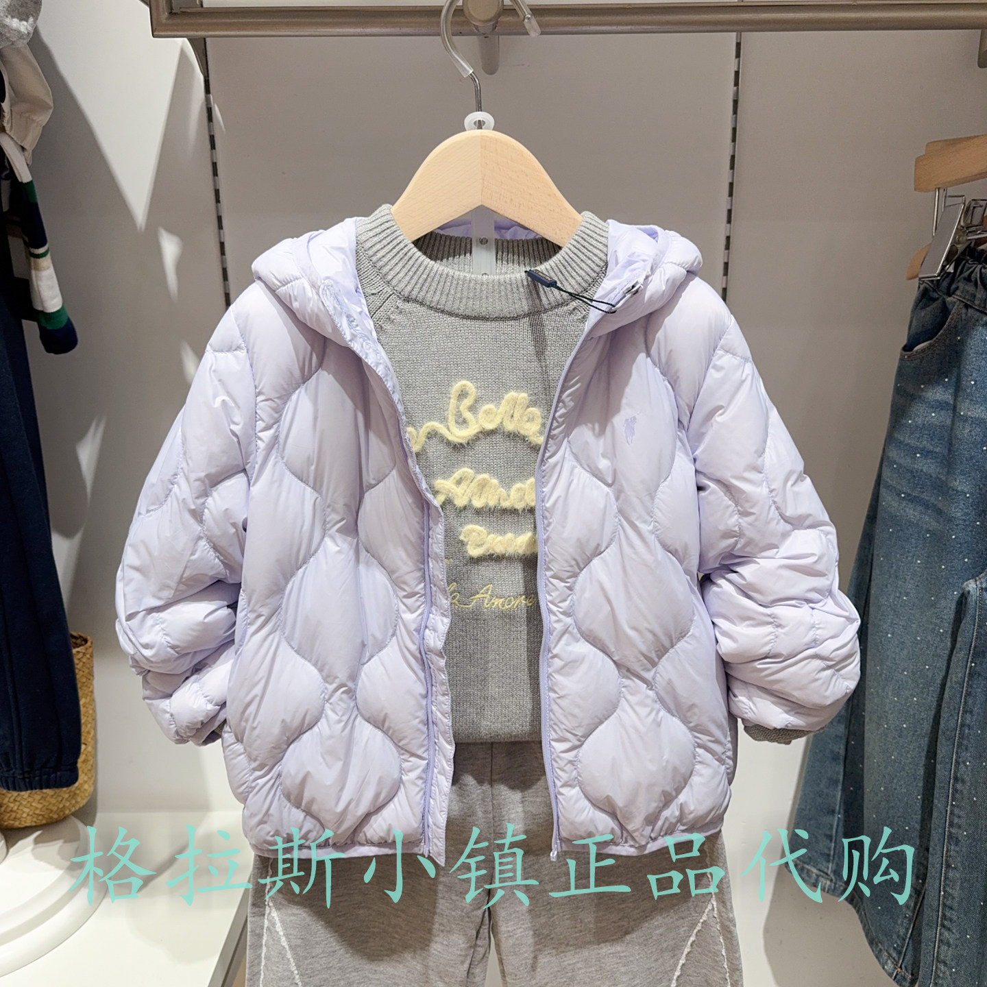 Polowalk童装冬女童连帽羽绒服