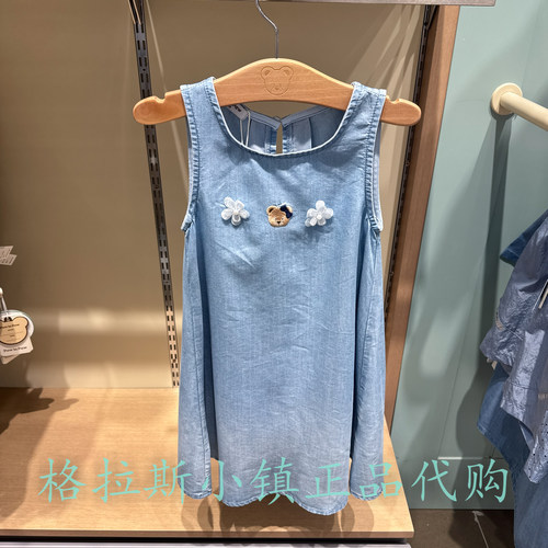PawinPaw童装夏女童牛仔连衣裙