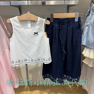 PawinPaw童装专柜正品26年夏款女童休闲背心阔腿裤套装PCSMG2524Q