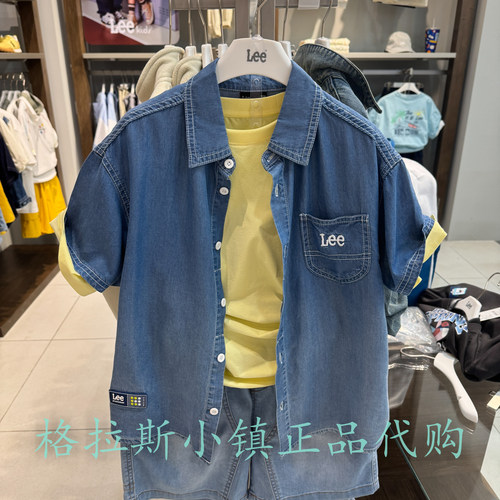 特价LeeKids童装秋男童短袖衬衫