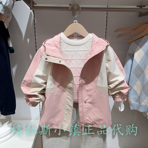 Polowalk童装秋女童休闲连帽外套