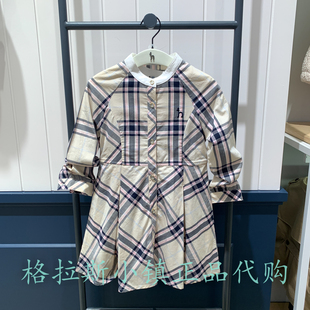 hazzys哈吉斯童装国内代购特惠冬款女童格子连衣裙HZRCGD48CZ057