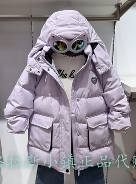 三防Polo walk KIDS童装专柜正品25冬新款女童羽绒服CP6W544K0261