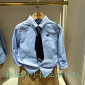 男童学院风领带衬衫 25秋款 EKYWF4901E 专柜正品 Elandkids衣恋童装