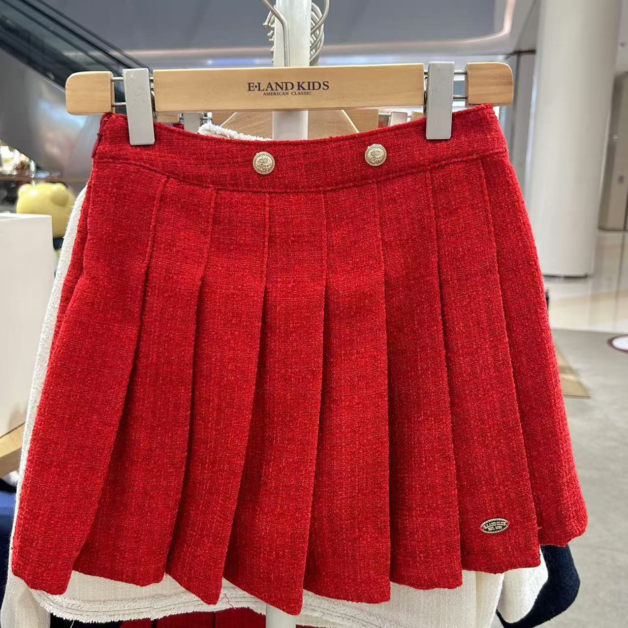 衣恋童装正品25春女童百褶半裙