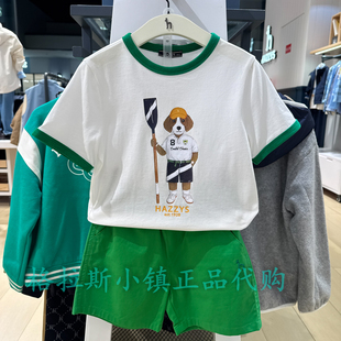 特价hazzys哈吉斯童装国内代购夏款男童卡通圆领T恤HUM12TR35M