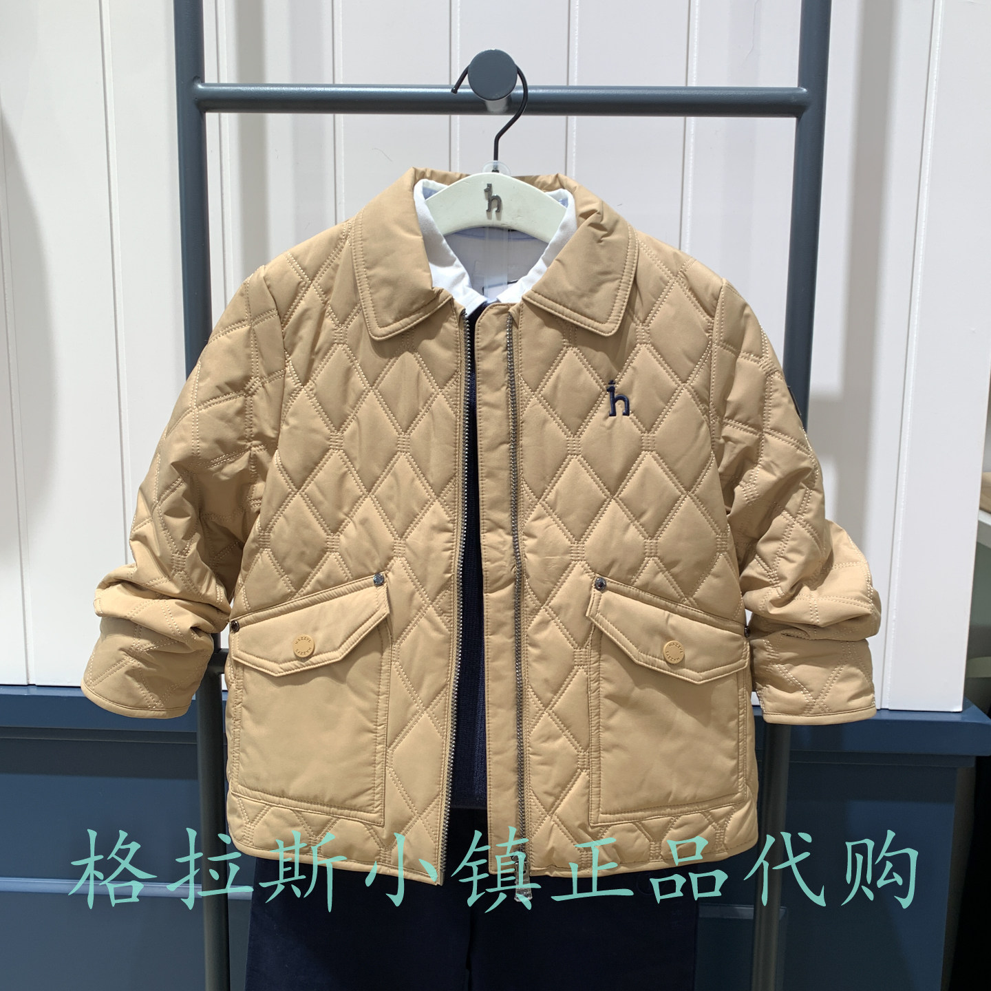 哈吉斯童装冬男童休闲棉服外套